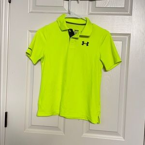 Under Armour- neon yellow. Youth medium polo